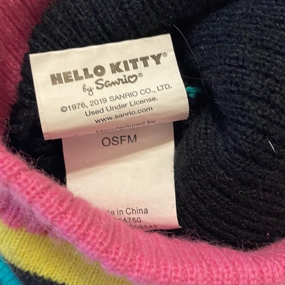 Sanrio Hello Kitty multicolored hat beanie OSFM - Picture 4 of 5